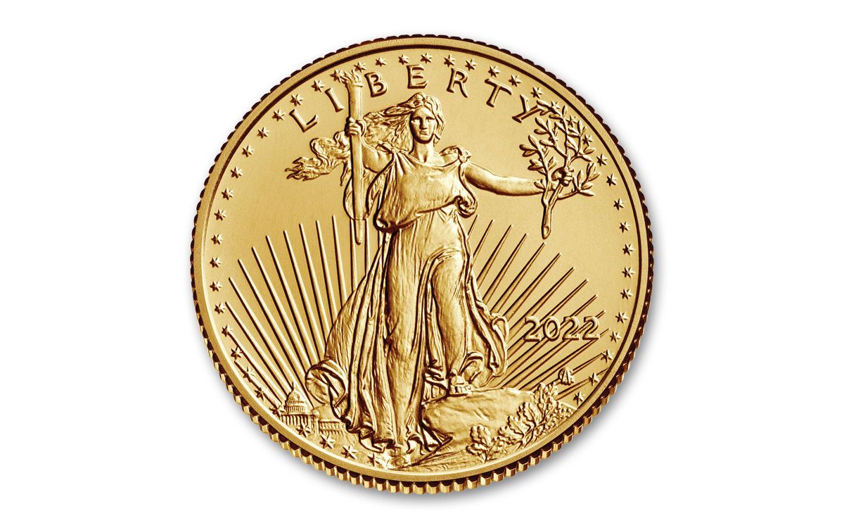 2022 $25 1/10-oz Gold American Eagle BU | GovMint.com