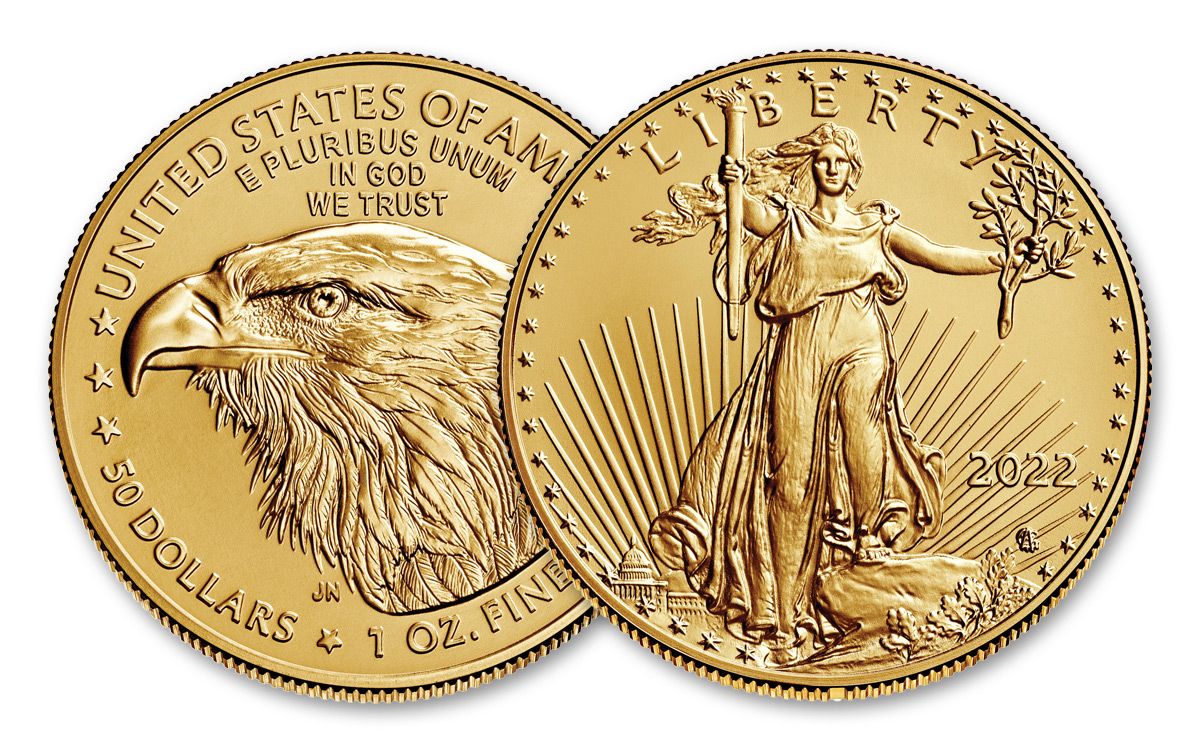 2022 $50 1-oz Gold American Eagle BU | GovMint.com