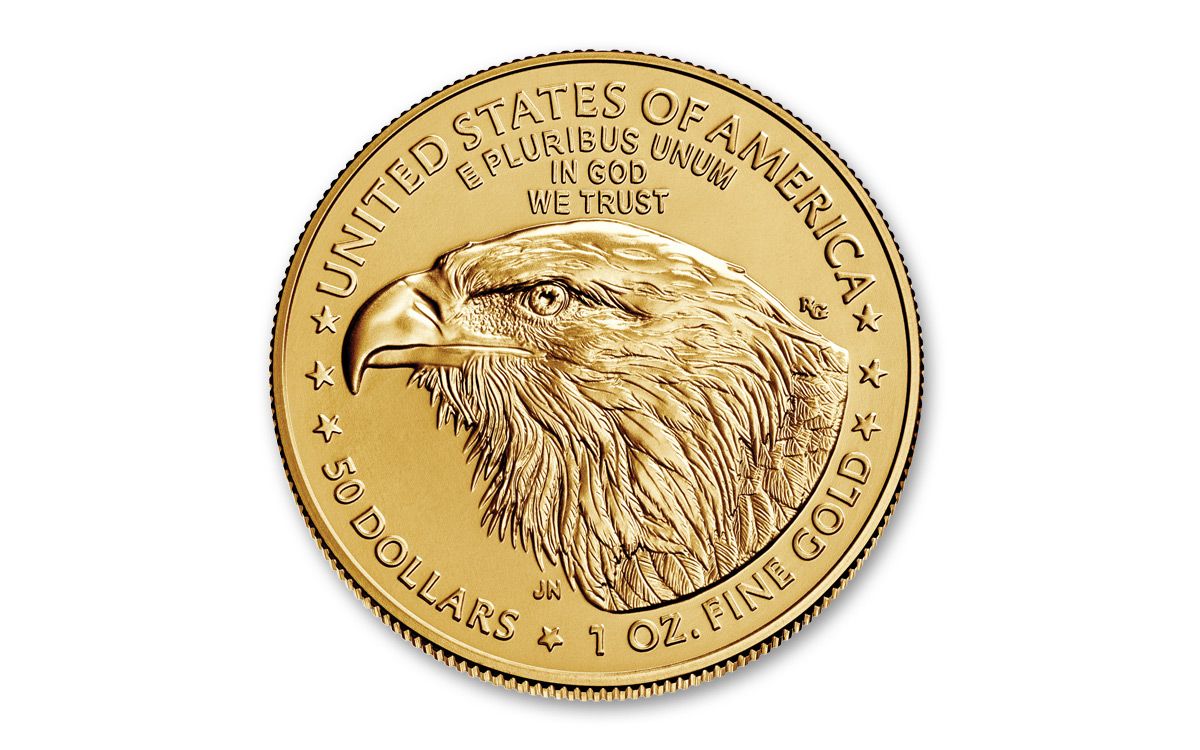 2022 $50 1-oz Gold American Eagle PCGS MS70 FS w/Flag Label