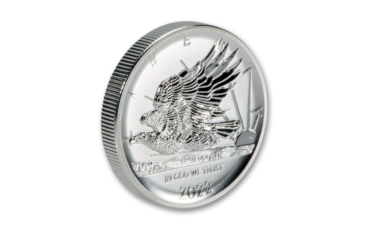 2022 Mercanti Double Eagle 2-oz Silver HR Reverse Proof NGC PF70