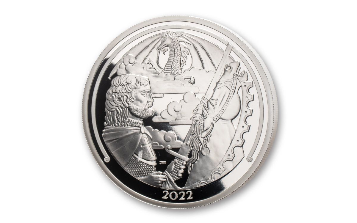 2022 Ascension Islands £25 5-oz Silver Modern Mint Masters John