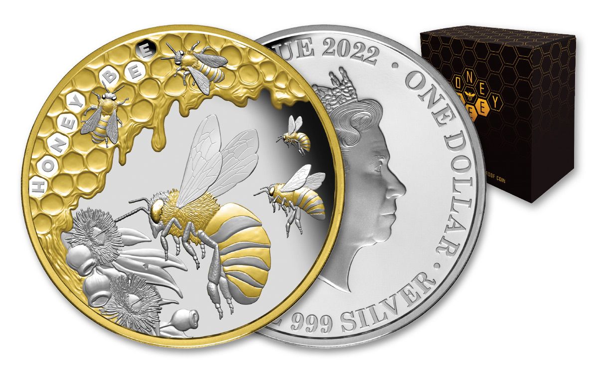 2022 Niue $1 1-oz Silver 200th Anniversary of the Honey Bee Proof |  GovMint.com