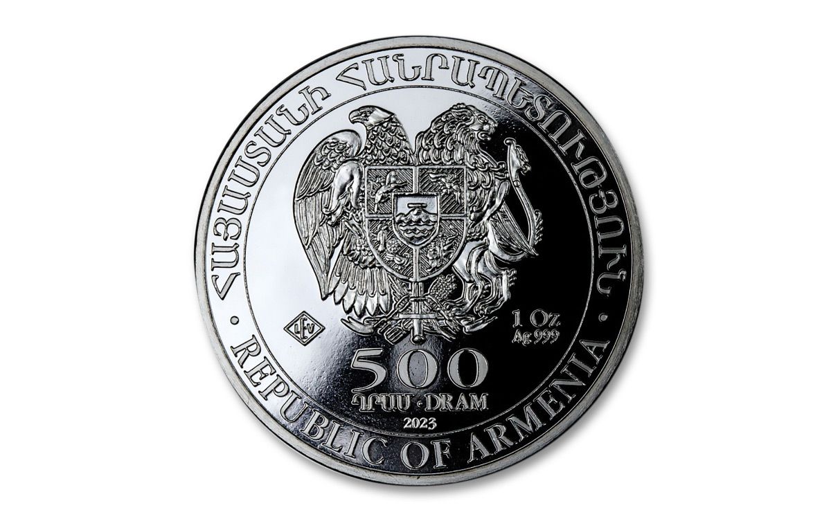 2023 Armenia 500 Dram 1-oz Silver Noah's Ark Coin Gem BU | GovMint.com