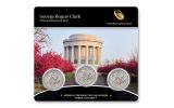 2017 25 Cent America The Beautiful George Rogers Clark Quarters 3-pc Set