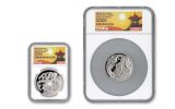 2018 China Silver Phoenix & Dragon NGC Gem Proof First Releases 2pc Set