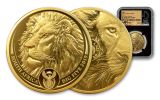 SA 2019 1OZ GOLD BIG 5 LION NGC PF70UC FDI TUMI