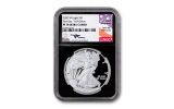 2020-W $1 1-oz American Silver Eagle NGC PF70 FUN Show First Day of Issue w/Black Core & Mercanti Signature