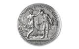 FRANCE 2024 2OZ SILVER BATTLE OF COWPENS ANTIQUED w/OGP